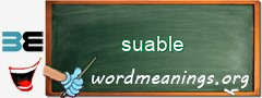 WordMeaning blackboard for suable